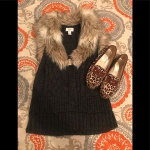 AnnTaylor Loft fur vest